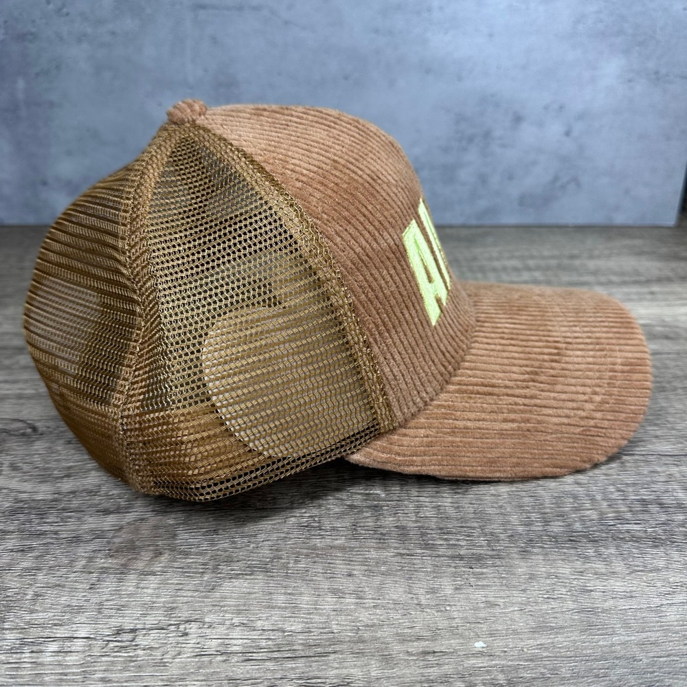 AMEN~Women's~Brown Corduroy Trucker Hat - Picture 3 of 6